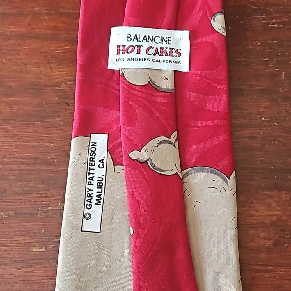 Vintage Balacine Hot Cakes Gary Patterson Golf Humor Tie Made in USA